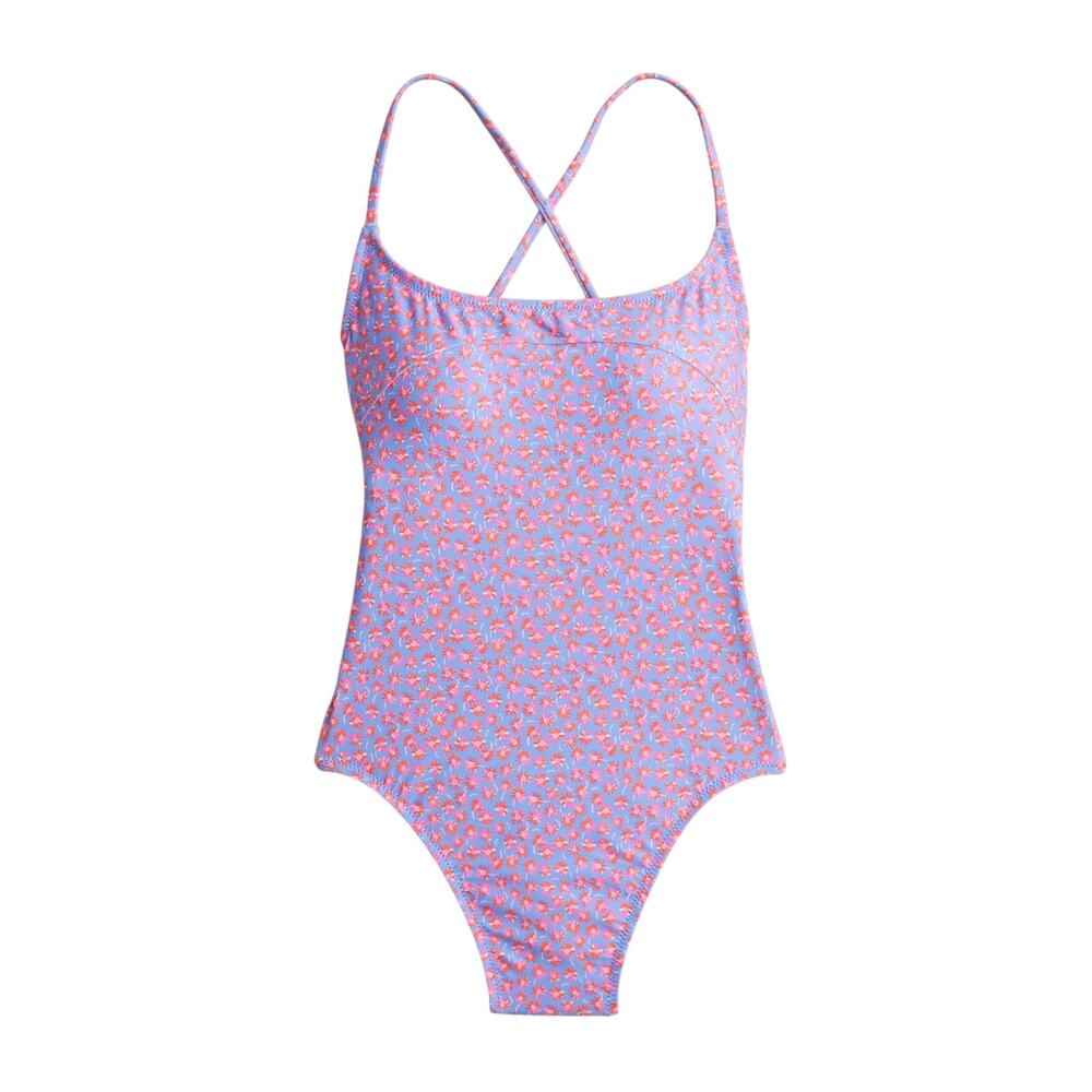 J.Crew Curved One Piece Swimsuit Summer Fields Print Size 8 NWT